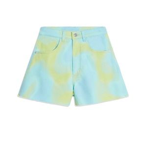 NWT! WeWoreWhat - Flare Bell Short - Stretch Twill Denim - Size 29 - Tie Dye